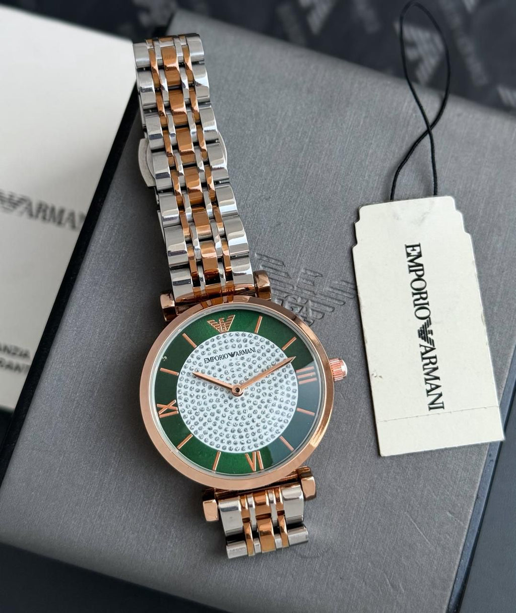 Emporio Armani Gianni T-Bar Women's Analog Watch, model AR1926.