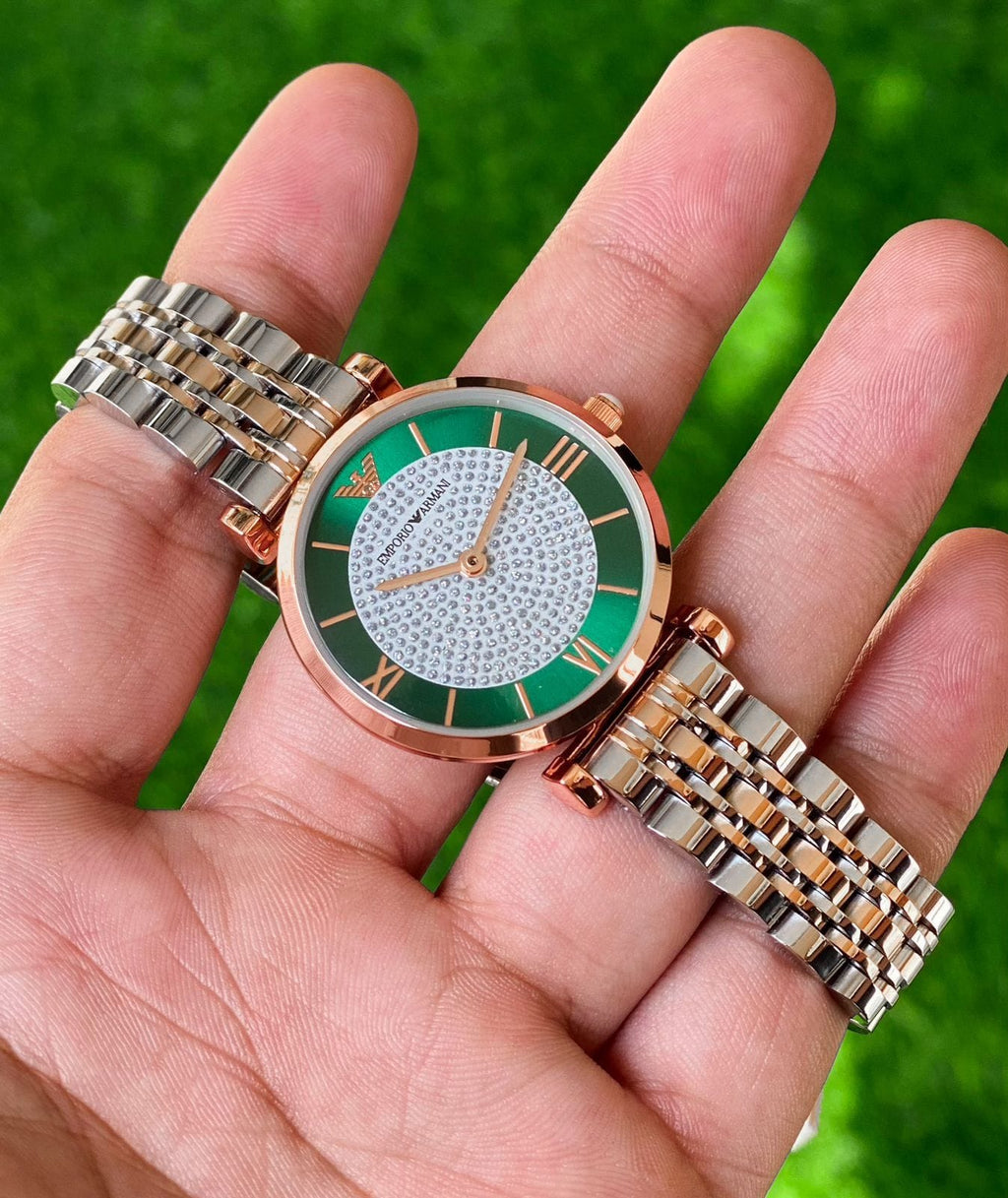 Emporio Armani Gianni T-Bar Women's Analog Watch, model AR1926.