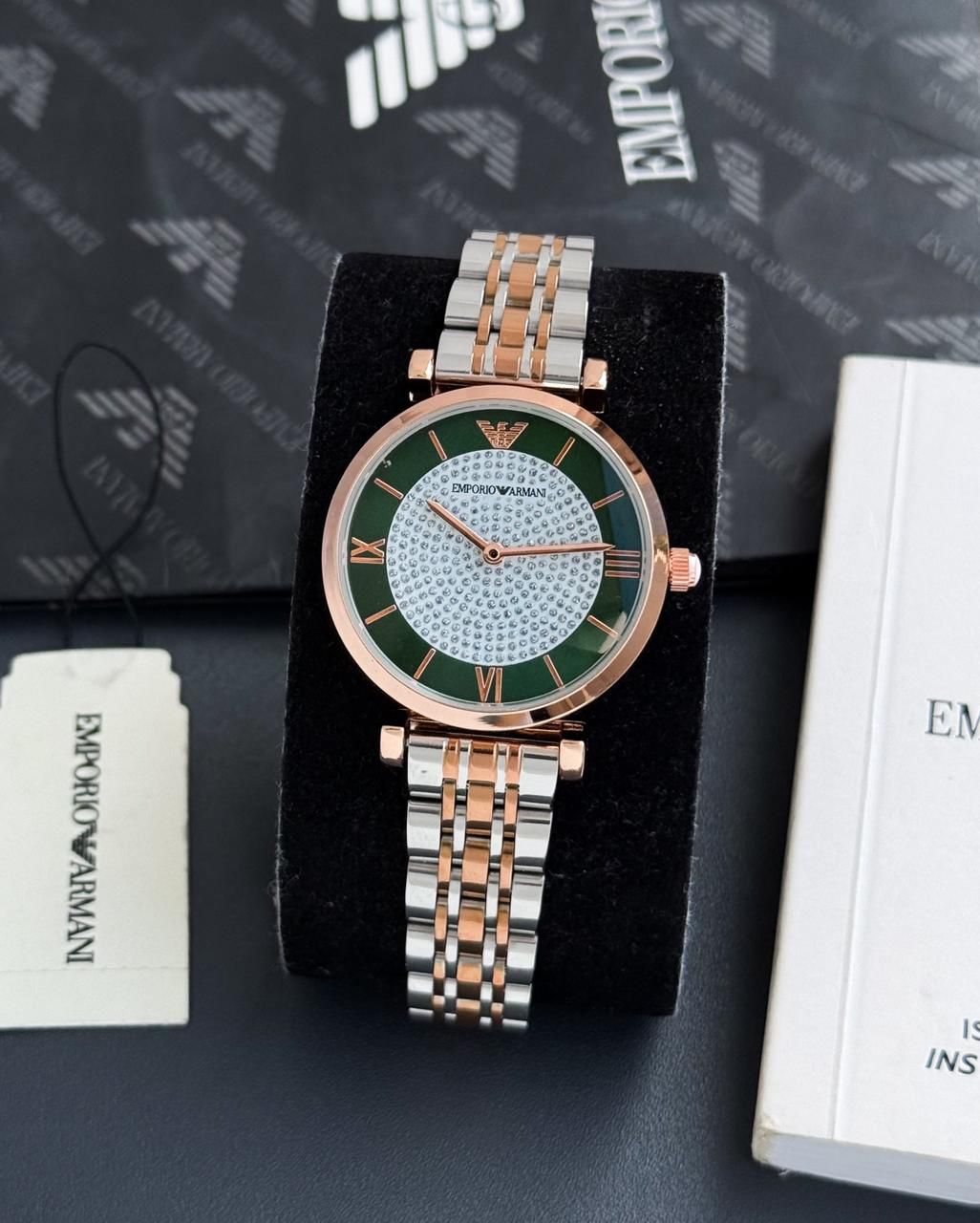 Emporio Armani Gianni T-Bar Women's Analog Watch, model AR1926.