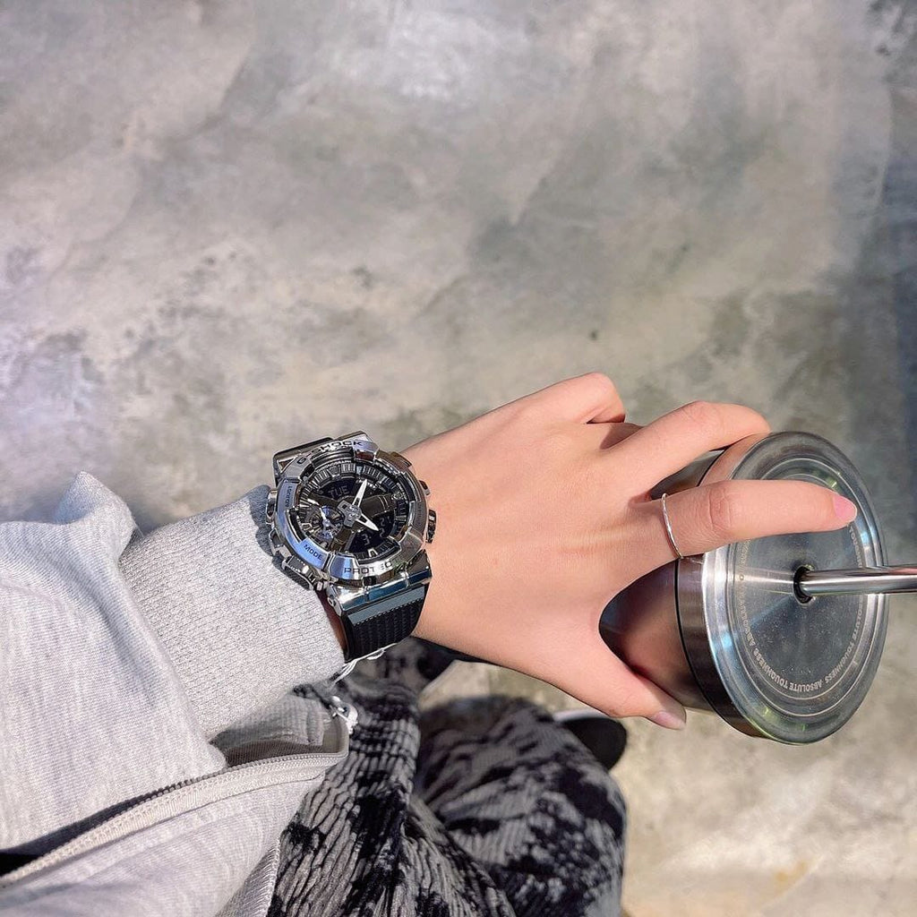 G-Shock GM110 With A Silver Metal Dial