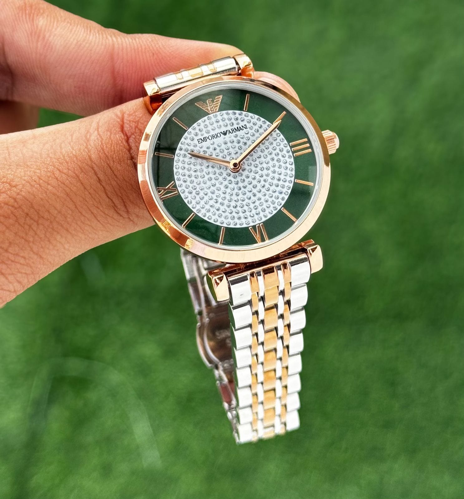 Emporio Armani Gianni T-Bar Women's Analog Watch, model AR1926.