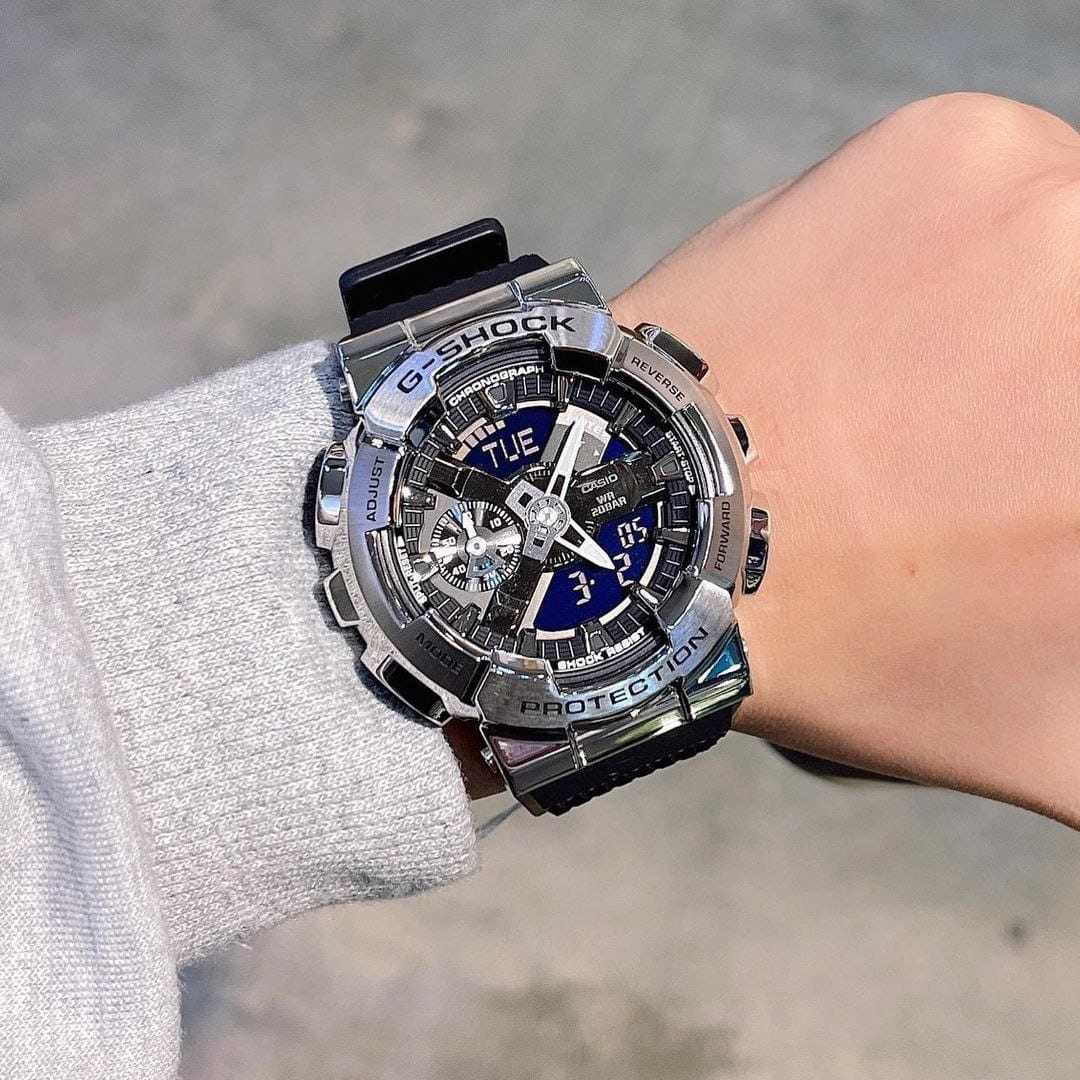 G-Shock GM110 With A Silver Metal Dial