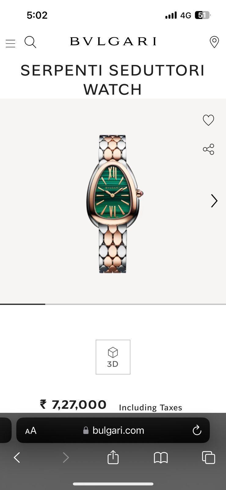 Bvlgari Serpenti Seduttori Women's Watch