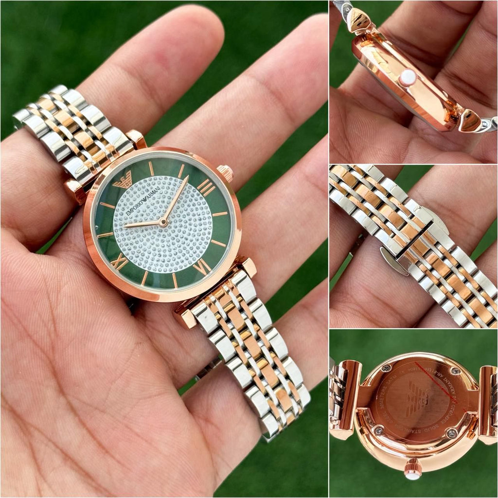 Emporio Armani Gianni T-Bar Women's Analog Watch, model AR1926.