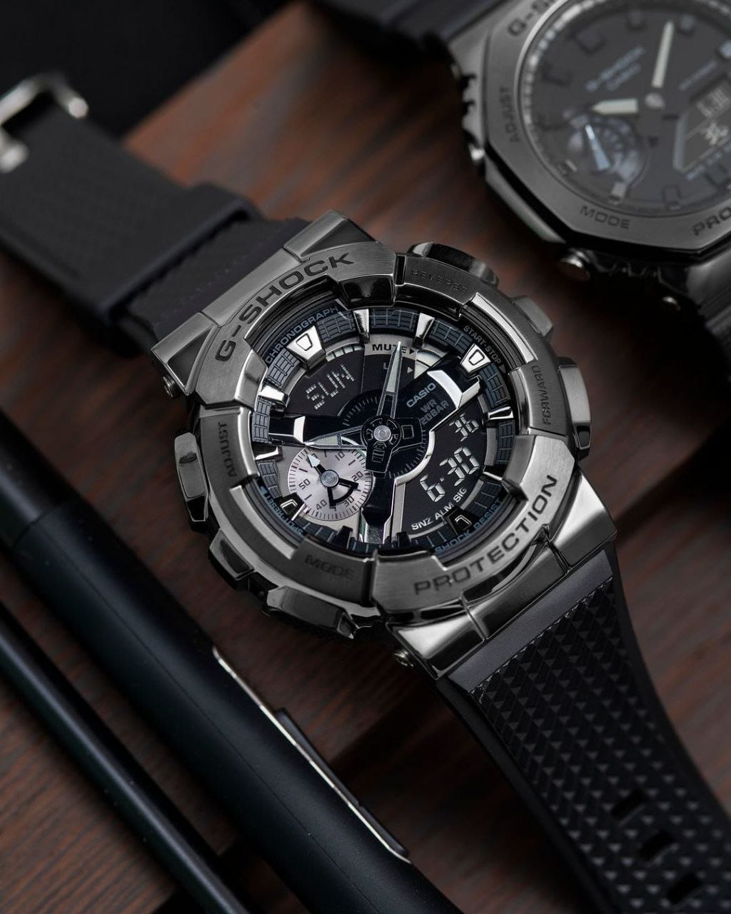 G-Shock GM110 With A Silver Metal Dial