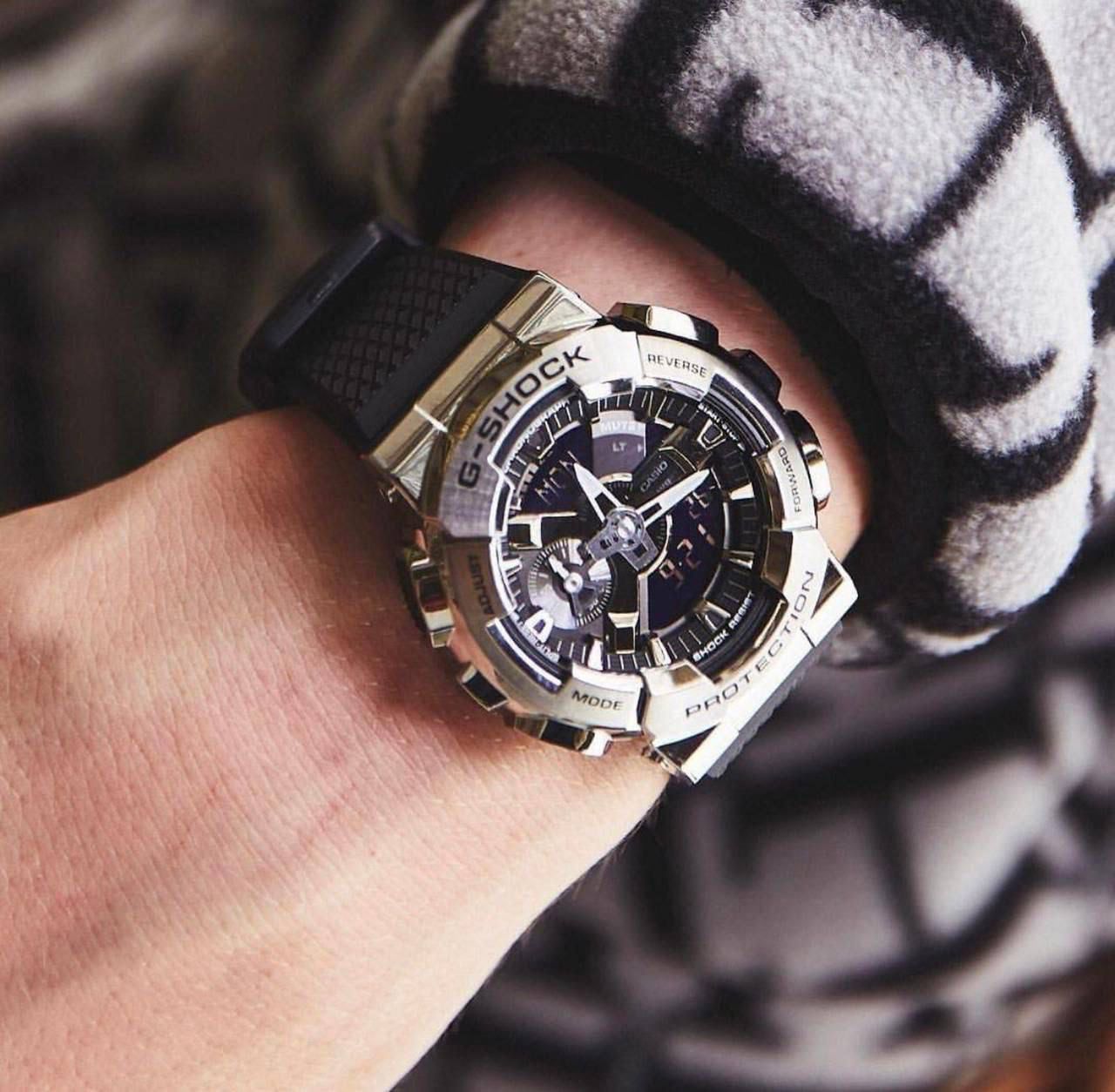 G-Shock GM110 With A Silver Metal Dial